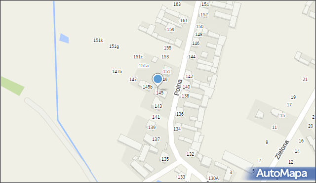 Podolszyn, Polna, 145A, mapa Podolszyn