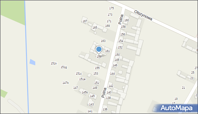 Podolszyn, Polna, 159, mapa Podolszyn