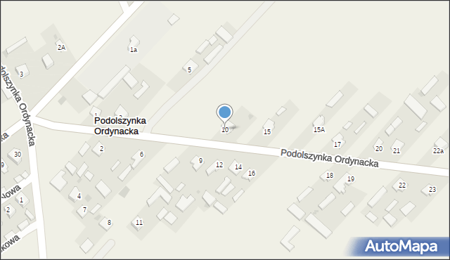 Podolszynka Ordynacka, Podolszynka Ordynacka, 10, mapa Podolszynka Ordynacka