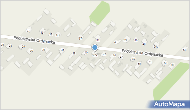 Podolszynka Ordynacka, Podolszynka Ordynacka, 42a, mapa Podolszynka Ordynacka