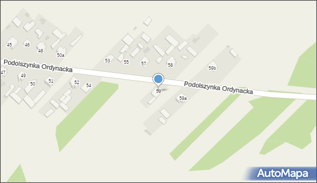Podolszynka Ordynacka, Podolszynka Ordynacka, 59, mapa Podolszynka Ordynacka
