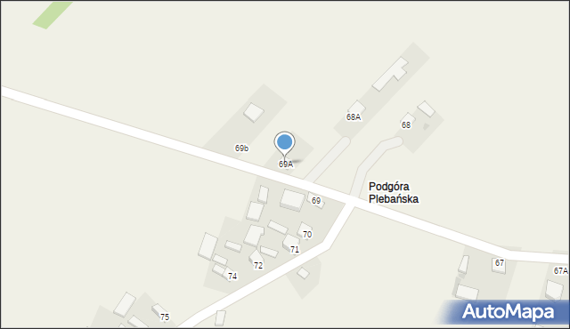 Podolszynka Ordynacka, Podolszynka Ordynacka, 69A, mapa Podolszynka Ordynacka