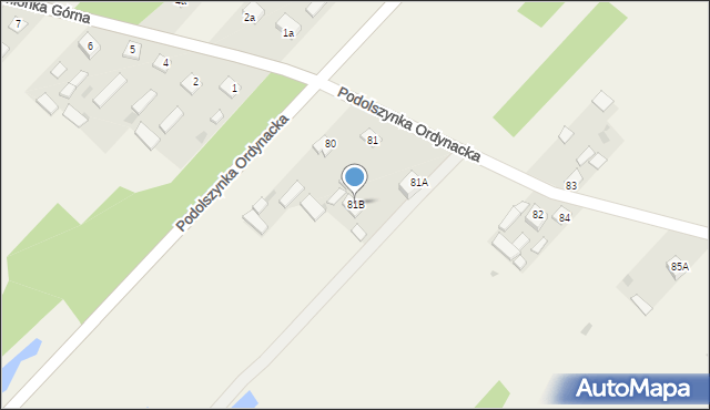 Podolszynka Ordynacka, Podolszynka Ordynacka, 81B, mapa Podolszynka Ordynacka