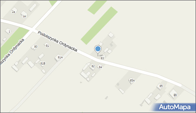 Podolszynka Ordynacka, Podolszynka Ordynacka, 83a, mapa Podolszynka Ordynacka