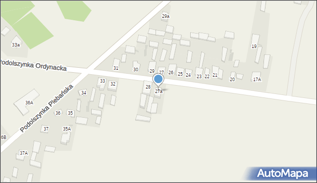 Podolszynka Plebańska, Podolszynka Plebańska, 27a, mapa Podolszynka Plebańska