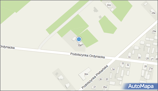 Podolszynka Plebańska, Podolszynka Plebańska, 33a, mapa Podolszynka Plebańska