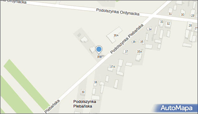 Podolszynka Plebańska, Podolszynka Plebańska, 36B, mapa Podolszynka Plebańska