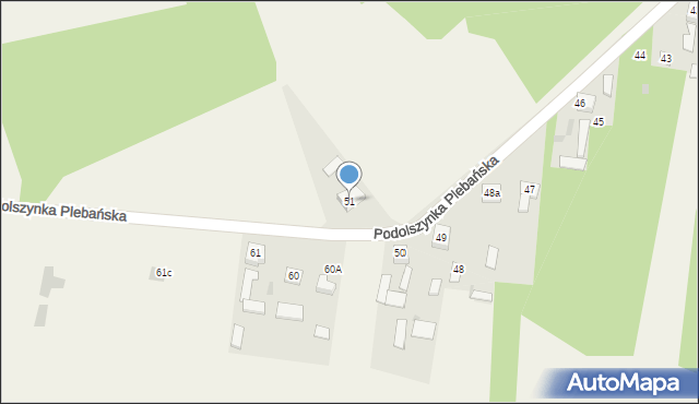 Podolszynka Plebańska, Podolszynka Plebańska, 51, mapa Podolszynka Plebańska
