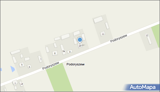 Podoryszew, Podoryszew, 10, mapa Podoryszew