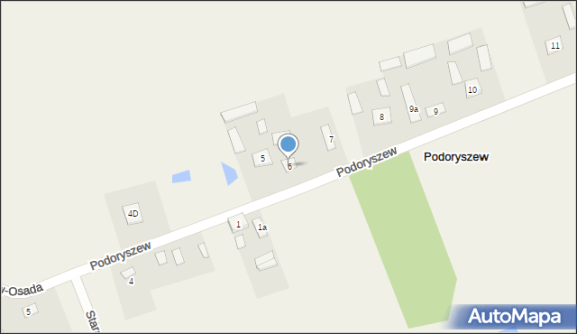 Podoryszew, Podoryszew, 6, mapa Podoryszew