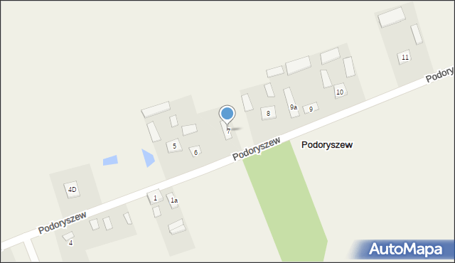 Podoryszew, Podoryszew, 7, mapa Podoryszew