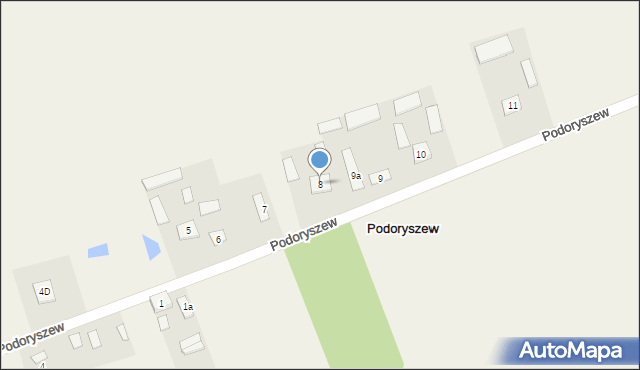 Podoryszew, Podoryszew, 8, mapa Podoryszew