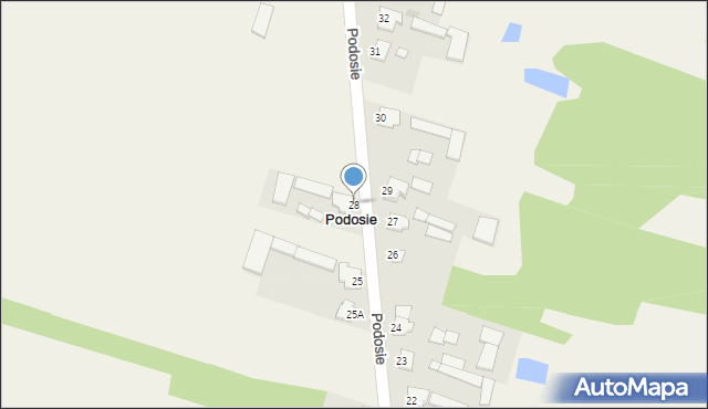 Podosie, Podosie, 28, mapa Podosie