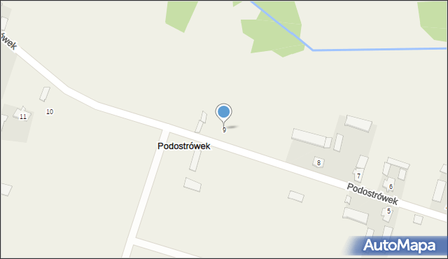 Podostrówek, Podostrówek, 9, mapa Podostrówek