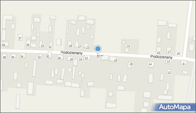 Podozierany, Podozierany, 20, mapa Podozierany