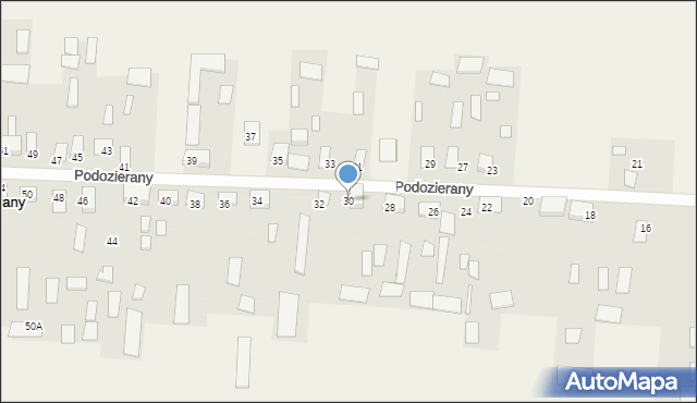 Podozierany, Podozierany, 30, mapa Podozierany