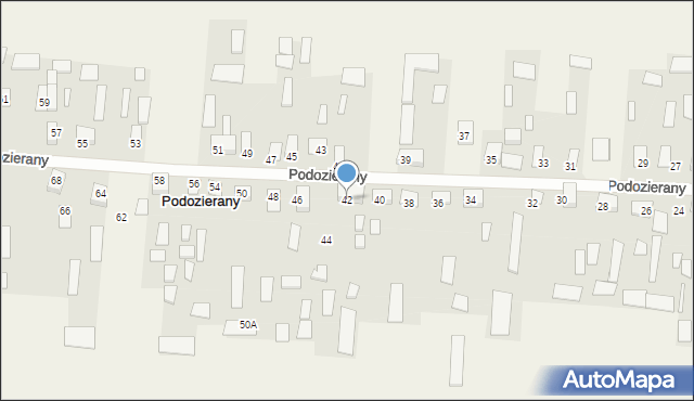 Podozierany, Podozierany, 42, mapa Podozierany