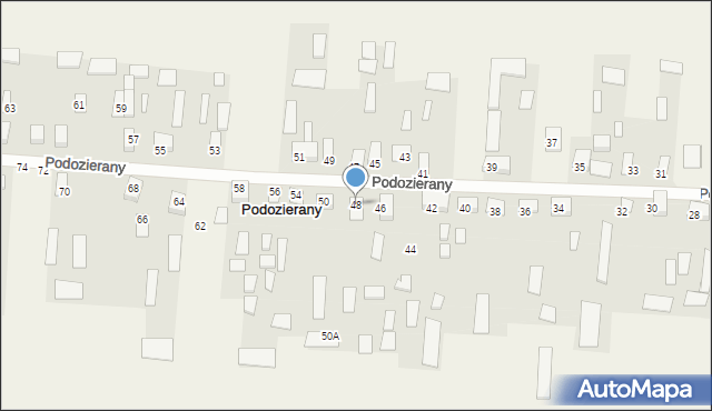 Podozierany, Podozierany, 48, mapa Podozierany