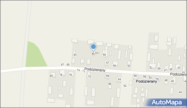 Podozierany, Podozierany, 61, mapa Podozierany