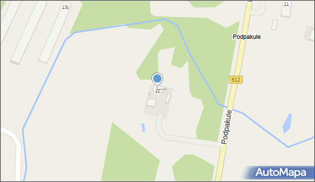 Podpakule, Podpakule, 12, mapa Podpakule