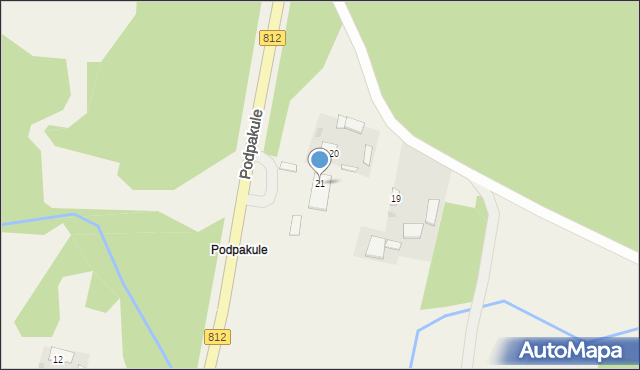 Podpakule, Podpakule, 21, mapa Podpakule