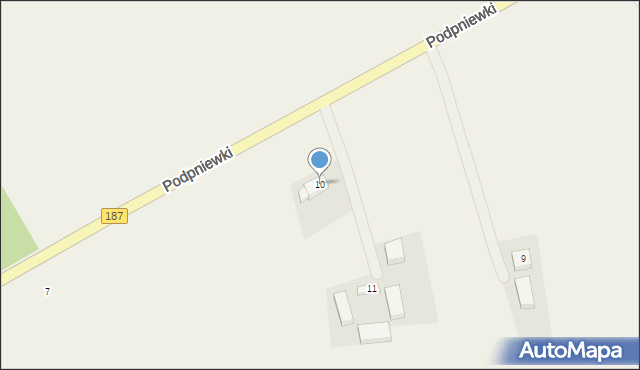 Podpniewki, Podpniewki, 10, mapa Podpniewki