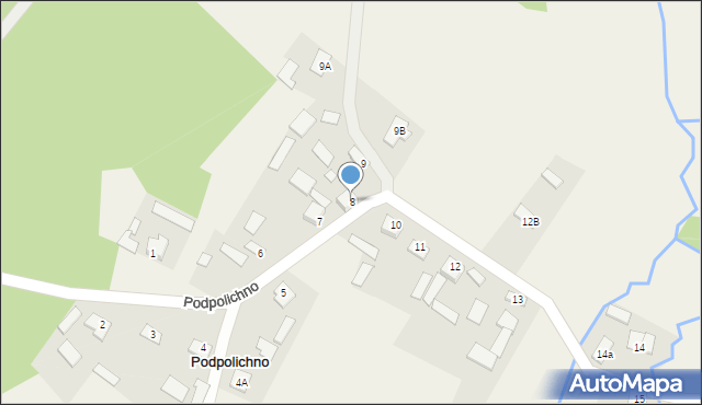 Podpolichno, Podpolichno, 8, mapa Podpolichno