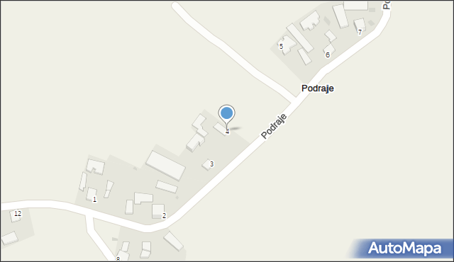 Podraje, Podraje, 4, mapa Podraje