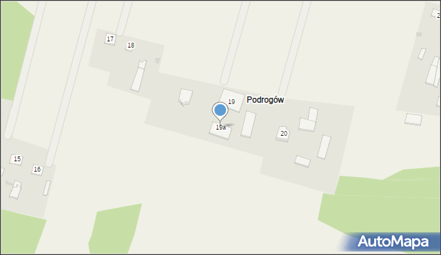 Podrogów, Podrogów, 19a, mapa Podrogów