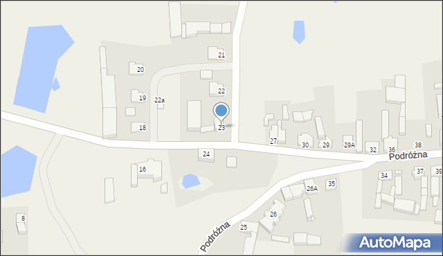 Podróżna, Podróżna, 23, mapa Podróżna