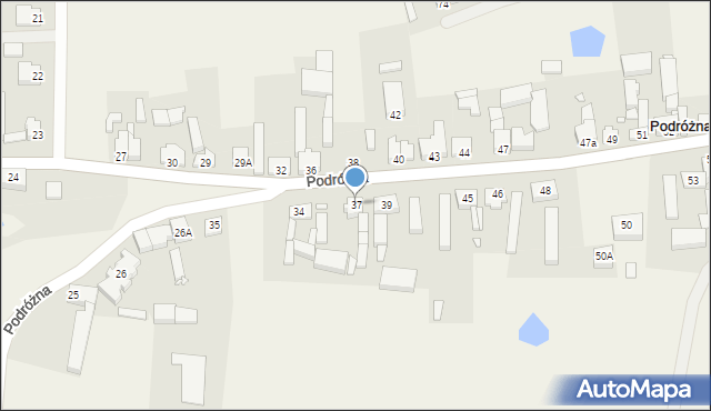 Podróżna, Podróżna, 37, mapa Podróżna