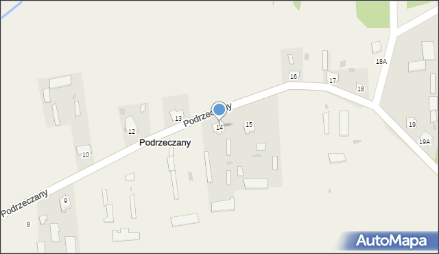 Podrzeczany, Podrzeczany, 14, mapa Podrzeczany