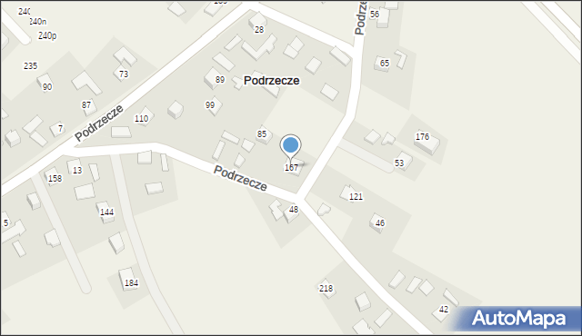 Podrzecze, Podrzecze, 167, mapa Podrzecze