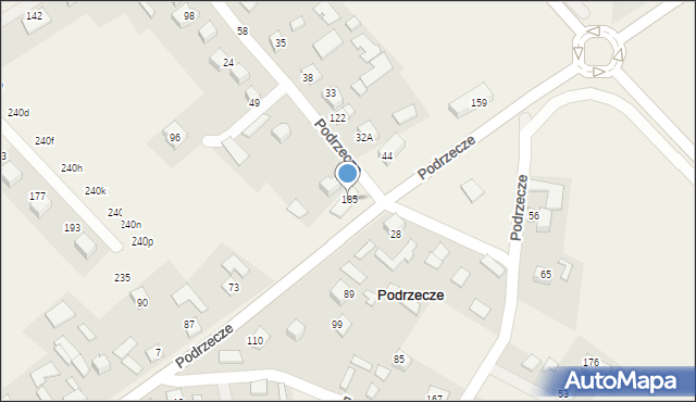 Podrzecze, Podrzecze, 185, mapa Podrzecze