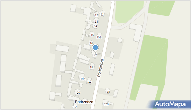 Podrzecze, Podrzecze, 17, mapa Podrzecze