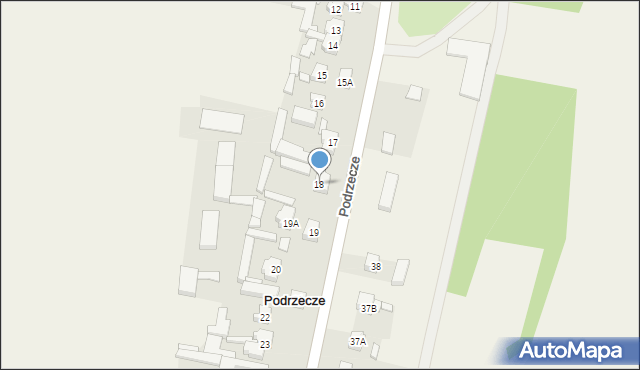 Podrzecze, Podrzecze, 18, mapa Podrzecze