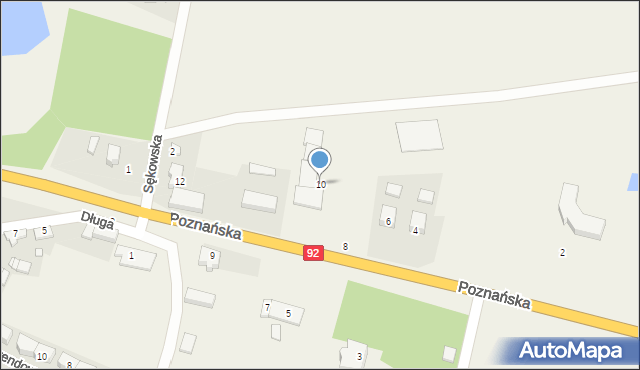 Podrzewie, Poznańska, 10, mapa Podrzewie