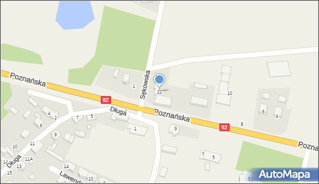 Podrzewie, Poznańska, 12, mapa Podrzewie