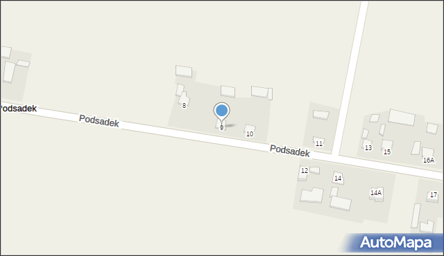 Podsadek, Podsadek, 9, mapa Podsadek