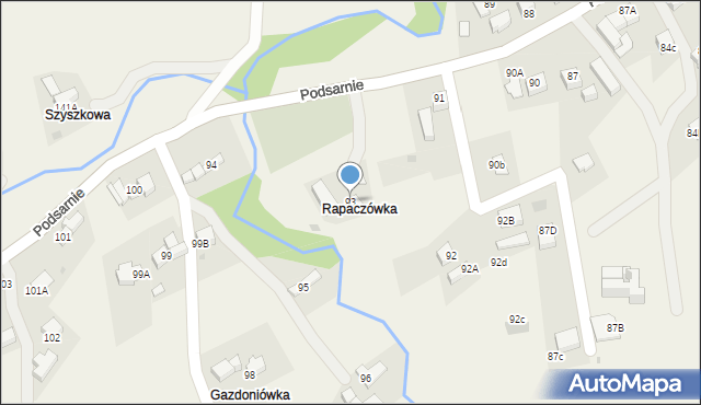 Podsarnie, Podsarnie, 93, mapa Podsarnie