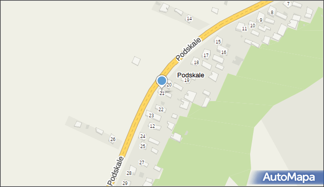 Podskale, Podskale, 21, mapa Podskale