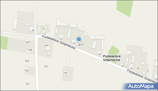 Podskarbice Szlacheckie, Podskarbice Szlacheckie, 15, mapa Podskarbice Szlacheckie