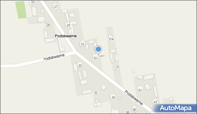 Podskwarne, Podskwarne, 33A, mapa Podskwarne