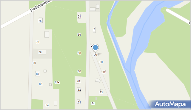Podsmardzewo, Podsmardzewo, 29, mapa Podsmardzewo