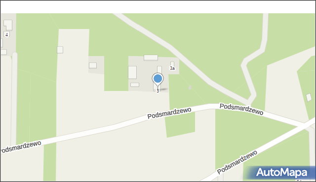 Podsmardzewo, Podsmardzewo, 3, mapa Podsmardzewo