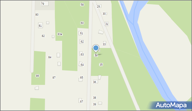 Podsmardzewo, Podsmardzewo, 34, mapa Podsmardzewo