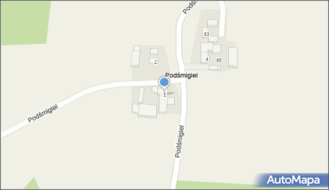 Podśmigiel, Podśmigiel, 1, mapa Podśmigiel