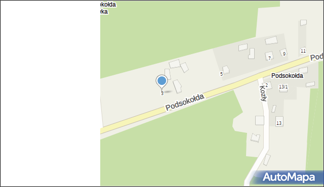 Podsokołda, Podsokołda, 3, mapa Podsokołda