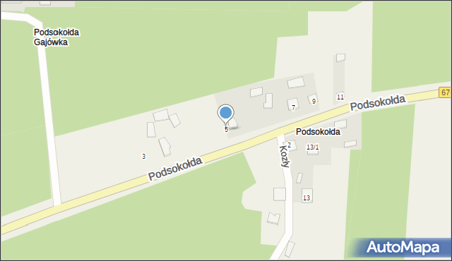 Podsokołda, Podsokołda, 5, mapa Podsokołda