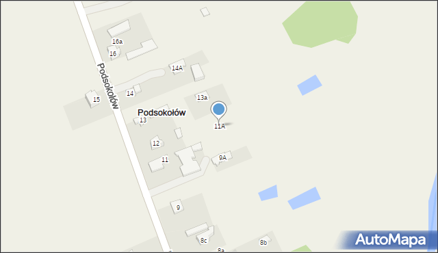 Podsokołów, Podsokołów, 11A, mapa Podsokołów